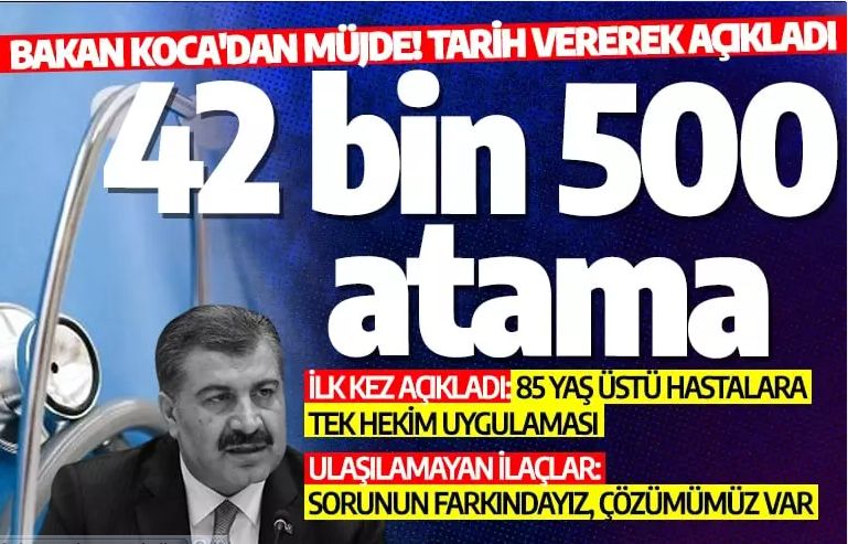 Bakan Koca'dan atama müjdesi! Tarih vererek açıkladı