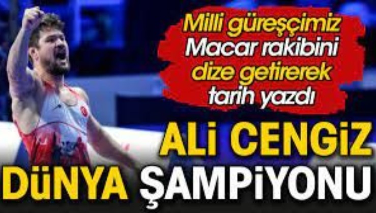 Dünyanın en büyüğü bir Türk! Ali Cengiz güreşte altın madalya kazandı