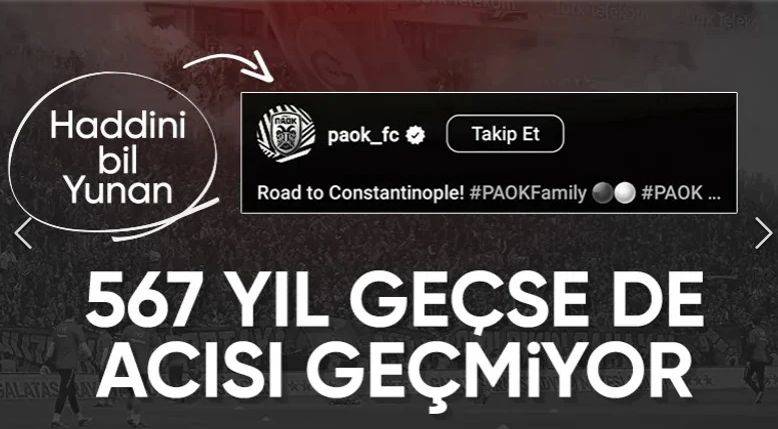 PAOK'tan Galatasaray maçı öncesi hadsiz paylaşım