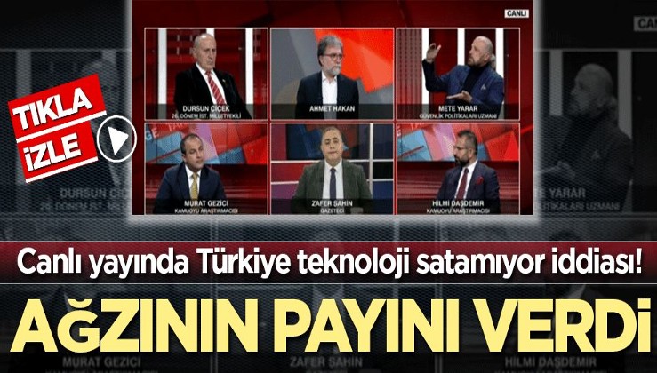 Canlı yayında Türkiye teknoloji satamıyor iddiası! Ağzının payını verdi