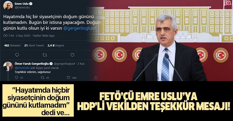 Terörist doğum gününü kutladı, HDP’li vekil teşekkür etti!