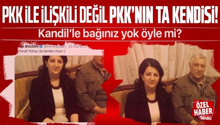"PKK ile ilişkimiz yok" diyen HDP'li Pervin Buldan Kandil'de Cemil Bayık ile çektirdiği fotoğrafı sosyal medyasından paylaşmış