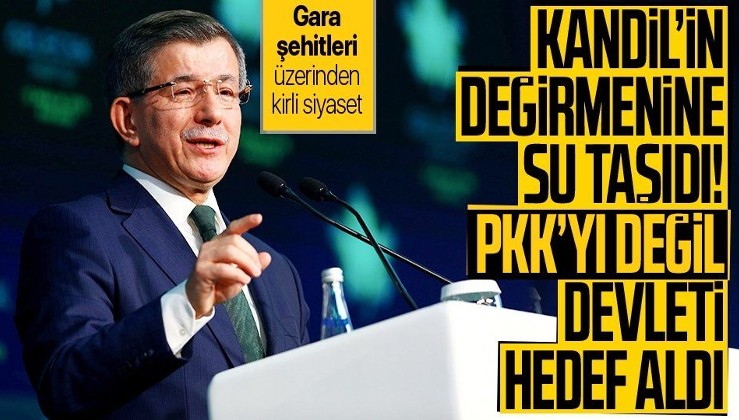 Ahmet Davutoğlu HDP'nin safına katılarak Gara şehitleri üzerinden PKK'yı değil devleti hedef gösterdi