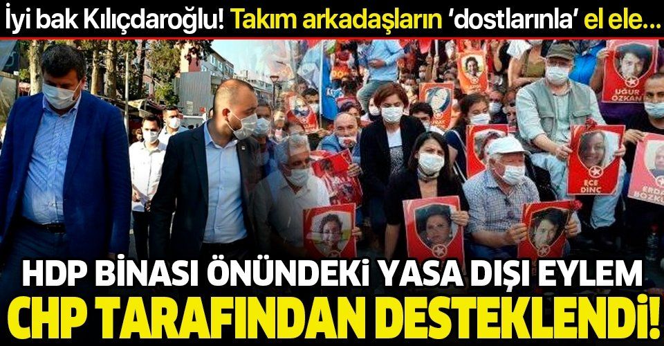 HDP binası önündeki illegal eylem CHP’li Kadıköy Belediye Başkanı Şerdil Dara Odabaşı tarafından desteklenmiş!