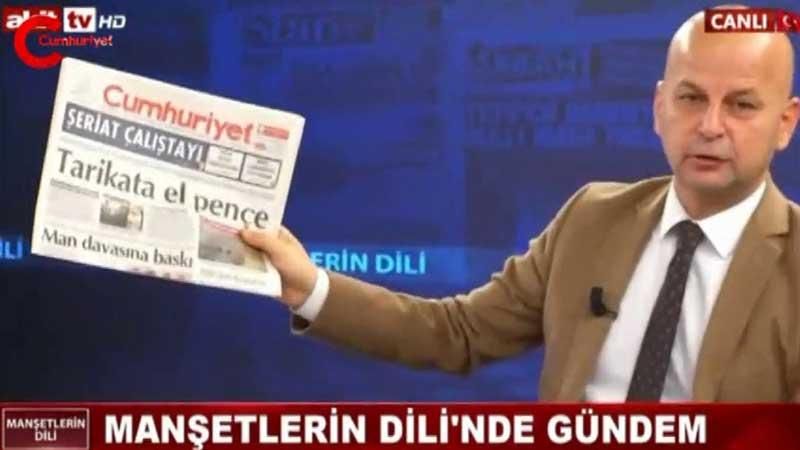 Akit TV sunucusu Dağıstanlı'nın 'bombalı saldırı' tehdidi protesto edidi