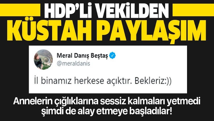 HDP'li Meral Danış Beştaş eylem yapan anneler ile dalga geçti.
