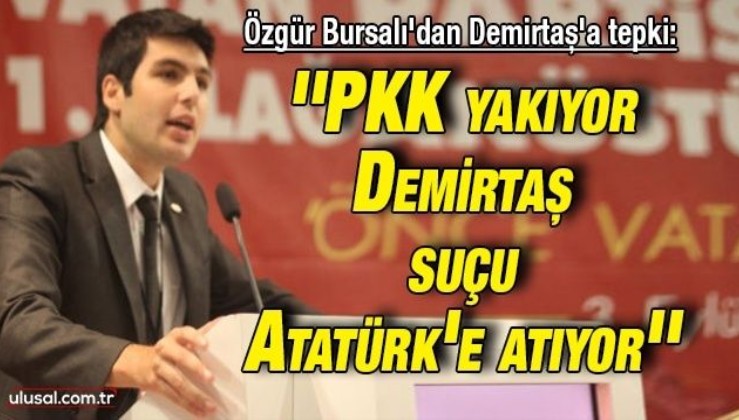 ''PKK yakıyor Demirtaş suçu Atatürk'e atıyor''