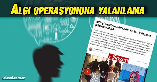 Sözcü Gazetesinin "İktidar ortağına ters kelepçe" haberi yalanlandı