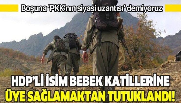 PKK'ya eleman temin eden HDP'li isim tutuklandı!