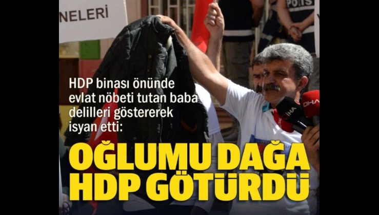 Dağa kaçırılan oğlunun montu HDP binasından çıktı: Benim oğlumu HDP götürdü