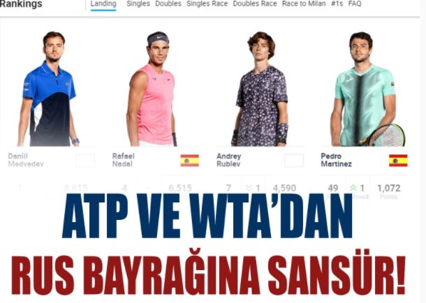 ATP ve WTA’dan Rus bayrağına sansür!