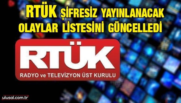 RTÜK'ten spor müsabakaları için şifresiz yayın kararı