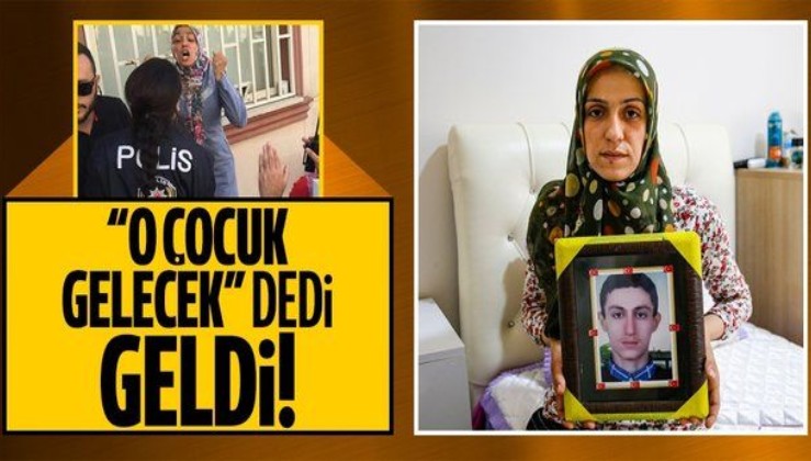 "O çocuk gelecek" diye HDP'lilere haykıran anne Ayşegül Biçer oğluna kavuştu