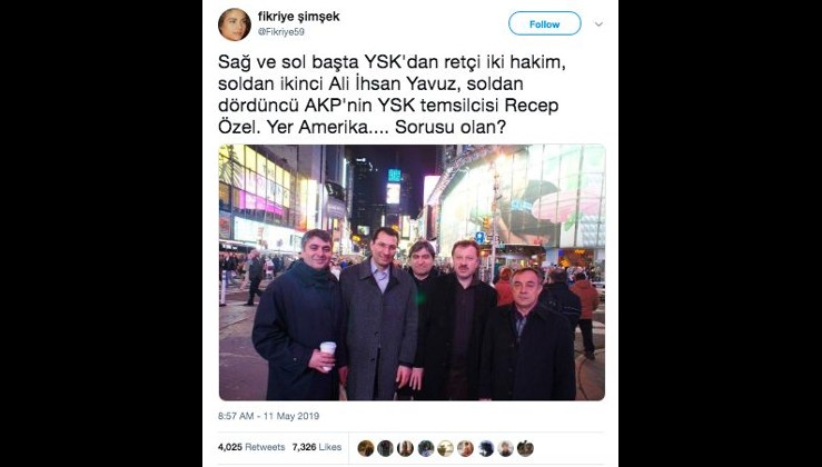 Ali İhsan Yavuz ve Recep Özel’in ABD’de çektirdiği fotoğraftaki kişilerin YSK üyesi olduğu iddiası