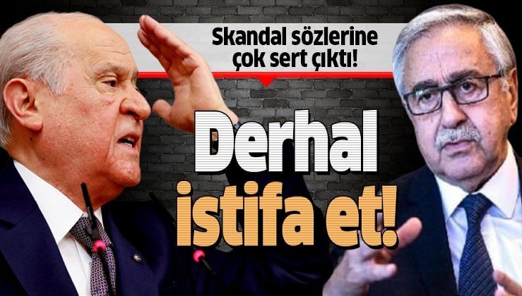 Son dakika: Bahçeli'den KKTC Cumhurbaşkanı Mustafa Akıncı'nın skandal sözlerine sert tepki!.
