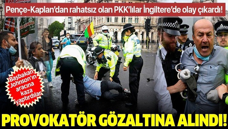 Son dakika: İngiltere'de Başbakan Johnson'ın aracına kaza yaptıran PKK'lı gözaltına alındı
