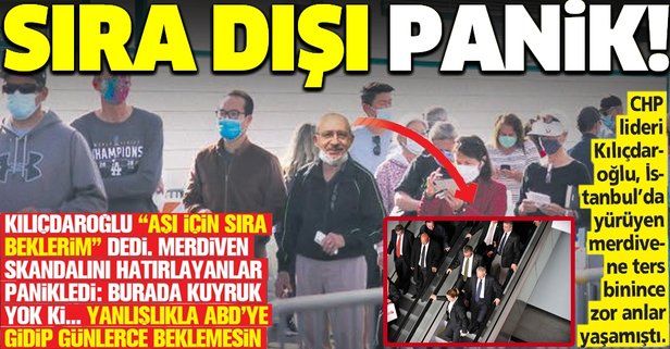 “Aşı için sıra beklerim” diyen Kemal Kılıçdaroğlu'ndan sıra dışı panik! Akıllara yürüyen merdiven skandalı geldi...
