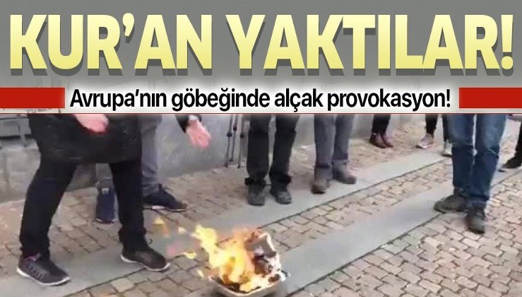 Danimarkalı ırkçı parti üyeleri Stockholm'de Kur'an yaktılar!