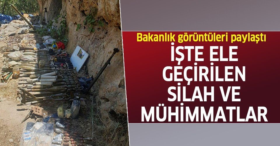 Son dakika: MSB duyurdu: PençeKaplan Operasyonu'nda PKK'lı teröristlerin silah ve mühimmatı ele geçirildi