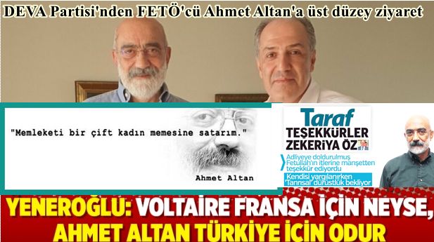 DEVA Partisi Genel Başkan Yardımcısı Yeneroğlu: Voltaire Fransa için neyse, Ahmet Altan Türkiye için odur