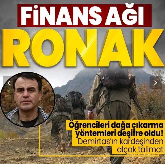 Terör örgütü PKK'nın öğrencileri dağa kaçırma yöntemi deşifre oldu! Finans ağı: Ronak