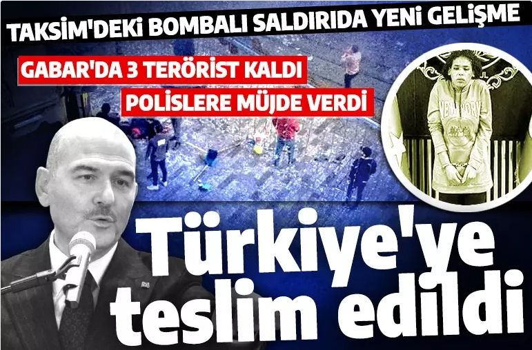 Bakan Soylu açıkladı: Taksim'deki kalleş saldırıda kritik isim yakalandı