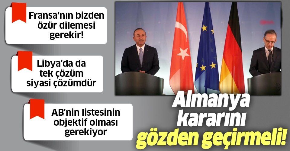 Son dakika: Bakan Çavuşoğlu: Almanya'nın seyahat uyarısını gözden geçirmesi gerekiyor