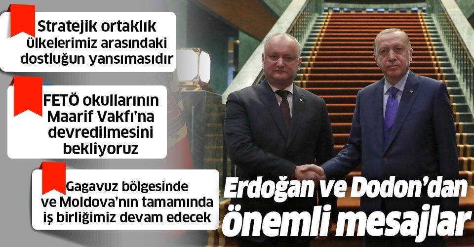 Cumhurbaşkanı Erdoğan ve Moldova Cumhurbaşkanı Dodon'dan ortak açıklama.