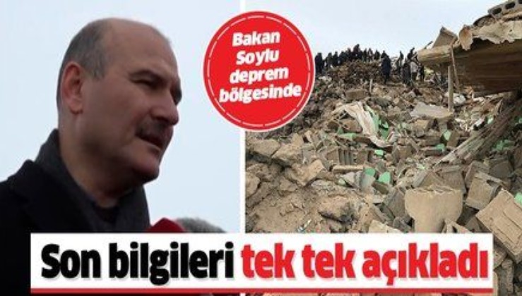 Deprem sonrası İçişleri Bakanı Süleyman Soylu'dan yeni açıklama