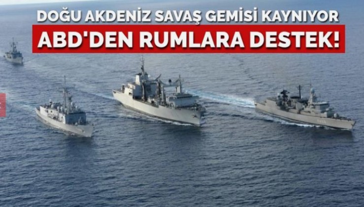 Doğu Akdeniz savaş gemisi kaynarken ABD’den Rumlara destek