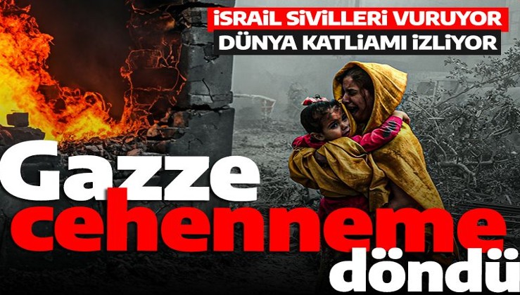 İsrail sivilleri vuruyor dünya katliamı izliyor