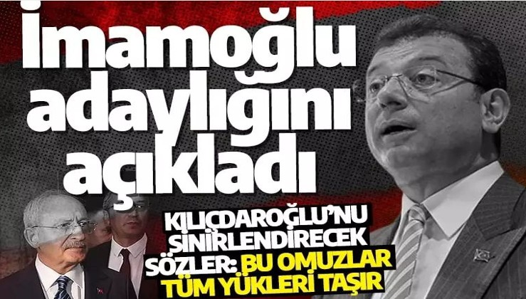 İmamoğlu adaylığını açıkladı: Canlı yayında Kılıçdaroğlu’nu sinirlendirecek sözler:
