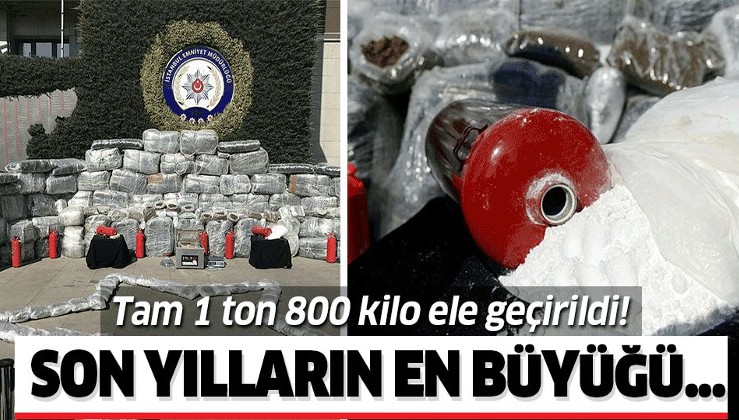 İstanbul'da son yılların en büyük uyuşturucu operasyonu: 1 ton 800 kilo ele geçirildi.
