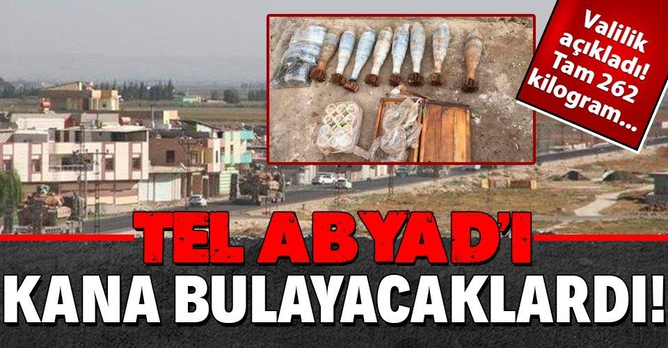 Suriye'nin Tel Abyad ilçesinde 262 kilo 500 gram patlayıcı ele geçirildi