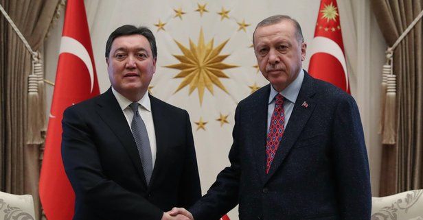 Erdoğan, Kazakistan Başbakanı Mamin'i kabul etti.