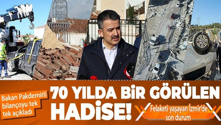 Son dakika: Tarım ve Orman Bakanı Bekir Pakdemirli hortum felaketinin ardından İzmir'deki son durumu açıkladı