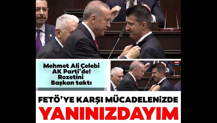 Son dakika: Cumhurbaşkanı Erdoğan, Mehmet Ali Çelebi'ye rozetini taktı: 'Atatürk'ün askeri olarak...