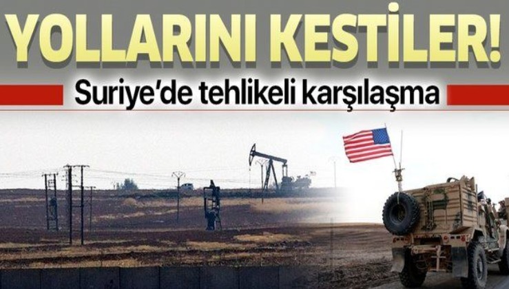 Son dakika: ABD askerleri, Rus askerlerinin Suriye'de petrol sahasına ulaşmasını engelledi.