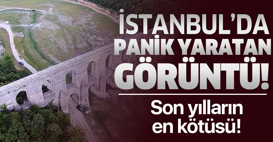 İstanbul'da panik yaratan görüntü! Kuraklık Istranca barajlarını vurdu.