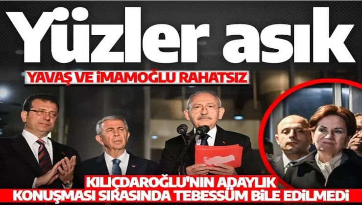 Kimsenin yüzü gülmüyor! Yavaş ve İmamoğlu Kılıçdaroğlu'nun adaylığından rahatsız!