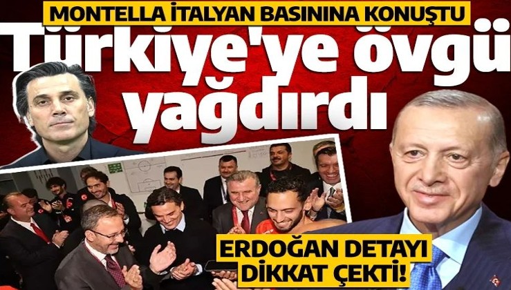 Montella İtalyan basınına konuştu: Türkiye'yi yere göğe sığdıramadı! | Montella'nın röportajındaki Erdoğan detayı dikkat çekti!