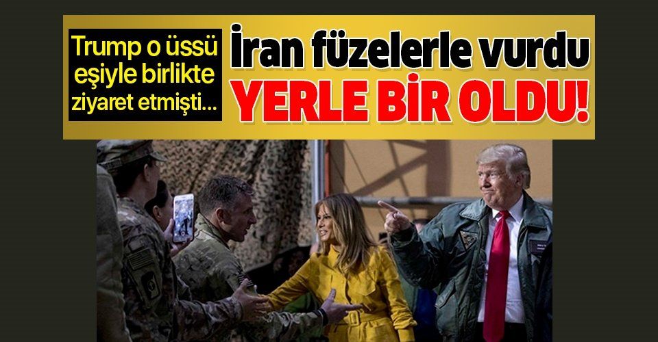 ABD Başkanı Donald Trump da ziyaret etmişti! İran'ın Erbil'de vurduğu ABD üssü yerle bir oldu...
