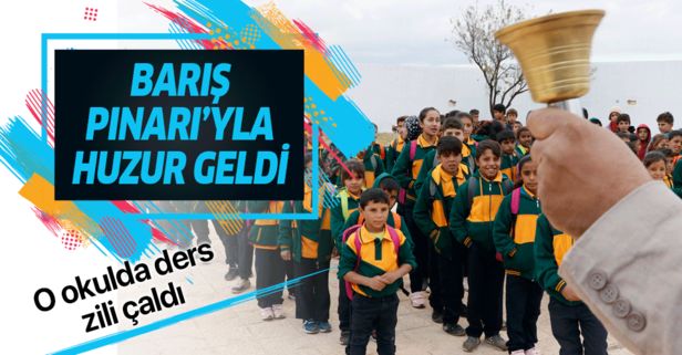 Barış Pınarı'yla huzur geldi! Türkiye'nin onardığı Tel Abyad'daki okul eğitime açıldı.