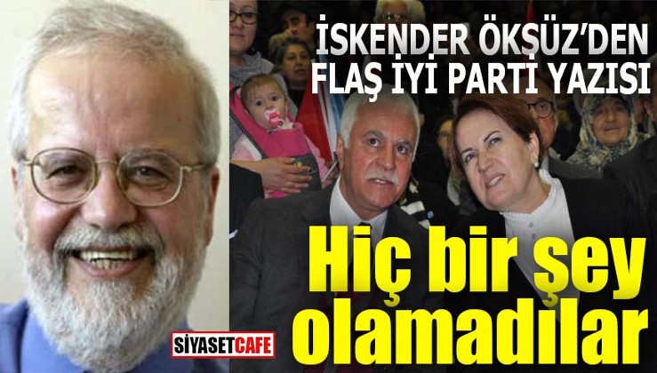 İskender Öksüz’den flaş İYİ Parti yazısı: Hiç bir şey olamadılar!