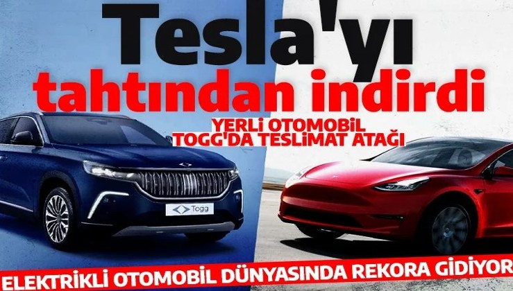 Yerli otomobil Tesla'ya fark attı! Togg Elon Musk'ın elektrikli otomobilini geride bıraktı