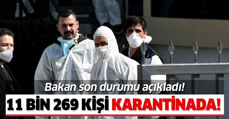 Son dakika: Gençlik ve Spor Bakanı Kasapoğlu açıkladı:11 bin 269 vatandaş karantinada.