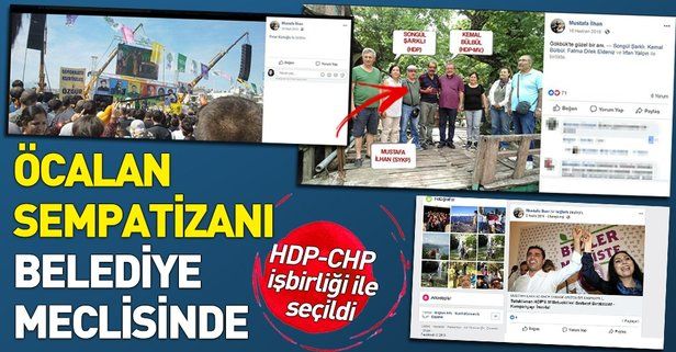 Öcalan sempatizanı CHP'li Mustafa İlhan belediye meclisinde.