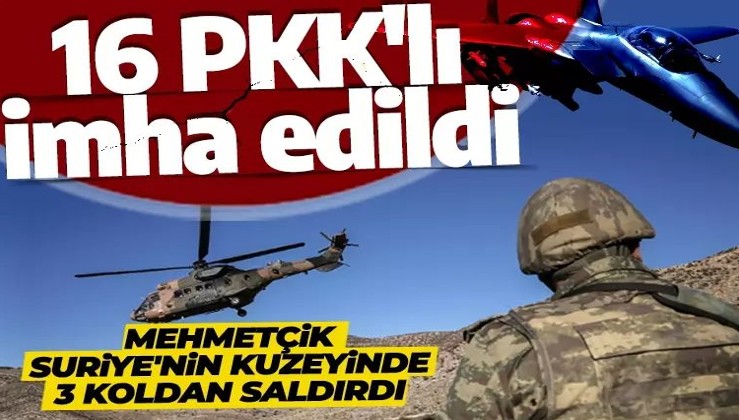 Suriye'nin kuzeyinde PKK'ya ağır darbe! 16 PKK'lı terörist etkisiz