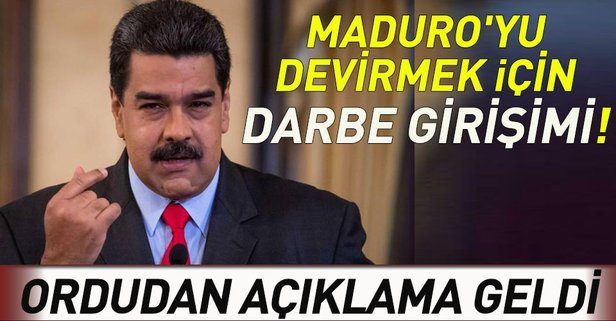 Son dakika... Venezuela’da Nicolas Maduro'yu devirmek için darbe girişimi! Ordudan açıklama geldi.