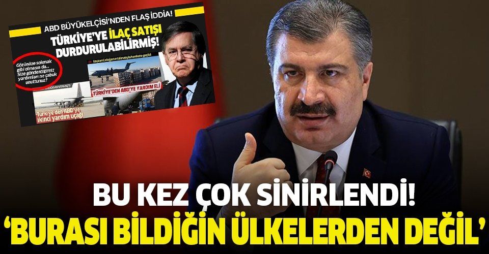 Sağlık Bakanı Koca'dan Türkiye'yi tehdit eden ABD Büyükelçisi'ne sert cevap!